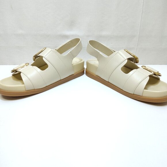 Time And Tru Dad Buckle Slingback Sandal Size 9 Bone Color Adjustable Strap NWT - Picture 4 of 10
